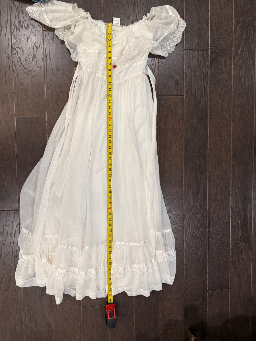 Rare Vintage 70’s Gunne Sax by Jessica San Francisco Cream and Lace Maxi Dress - Picture 15 of 16